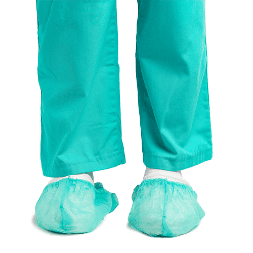 Foot cover, a foot cover that can be slipped over sneakers, shoes or slippers. It serves to prevent or reduce the adhesion of bacteria or dust to the feet. Its made from nonwoven polypropylene fabric